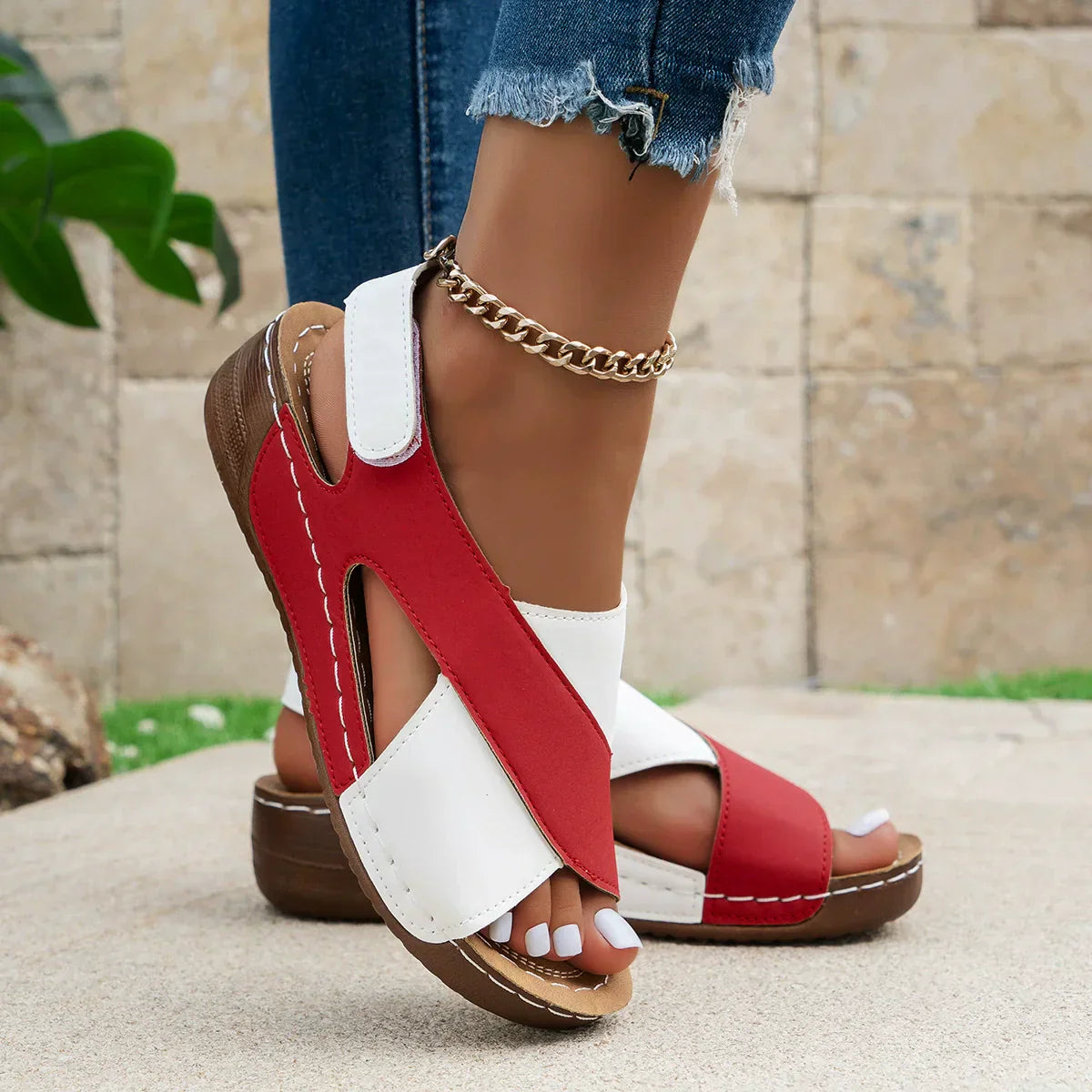 Milena™ | Sandales orthopédiques bicolores