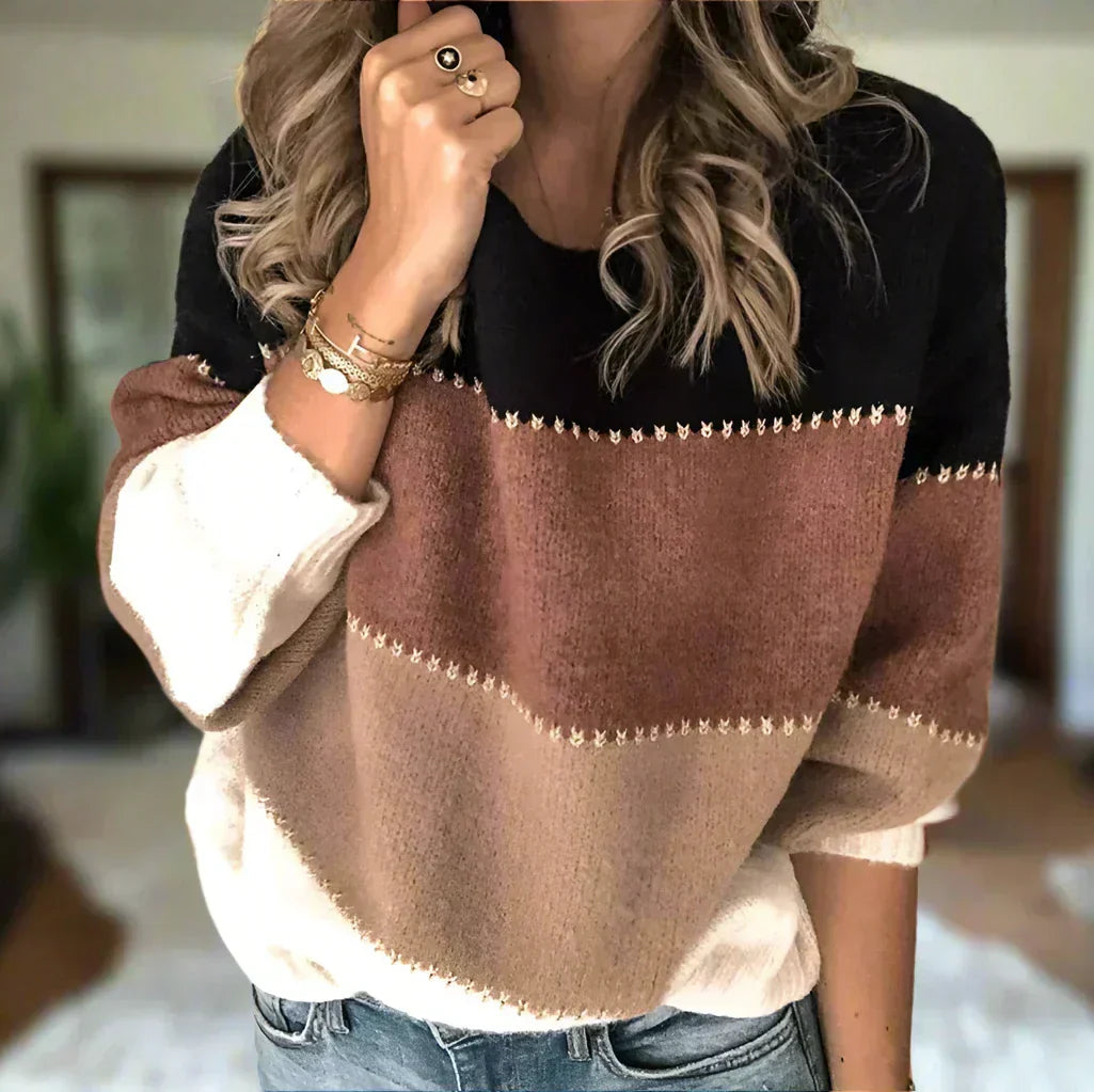 Sophia™ | Pull Rayé en Maille
