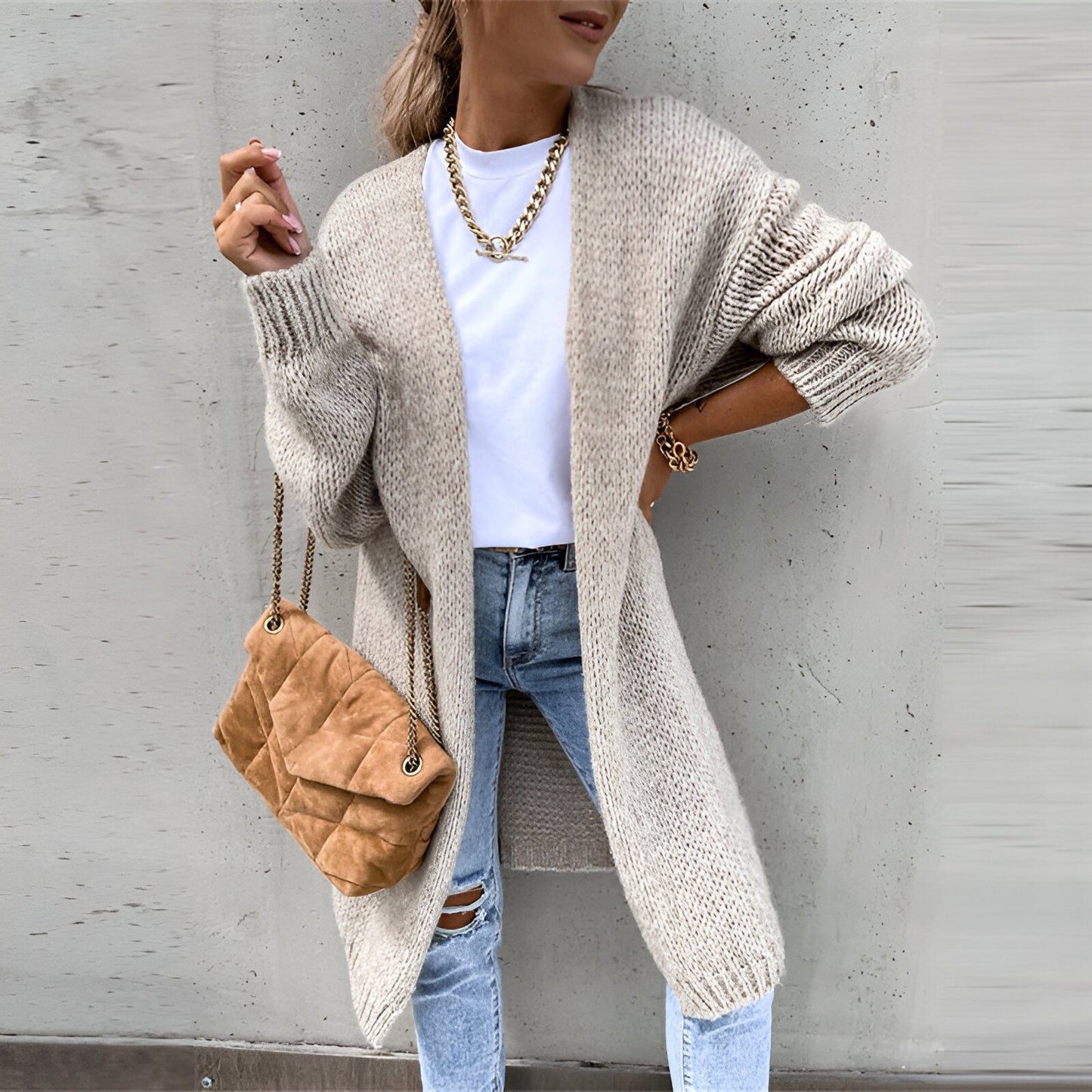 Elayna™ | Gilet Long et Chaud pour Femme