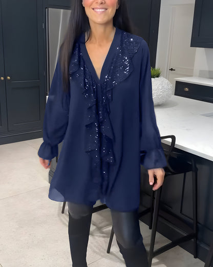 Sylvaine™ | Blouse Élégante avec Volants