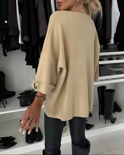 Lucie™ | Pull doux à bouton