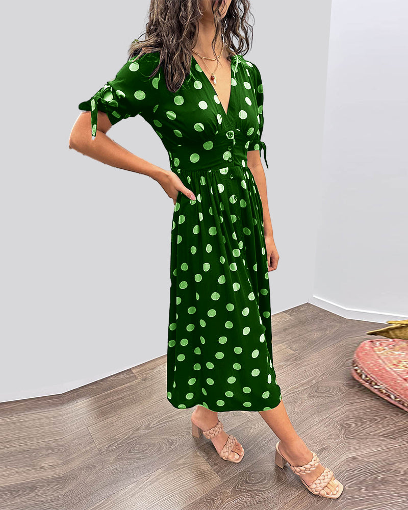 Monique™ | Robe Élégante à Pois