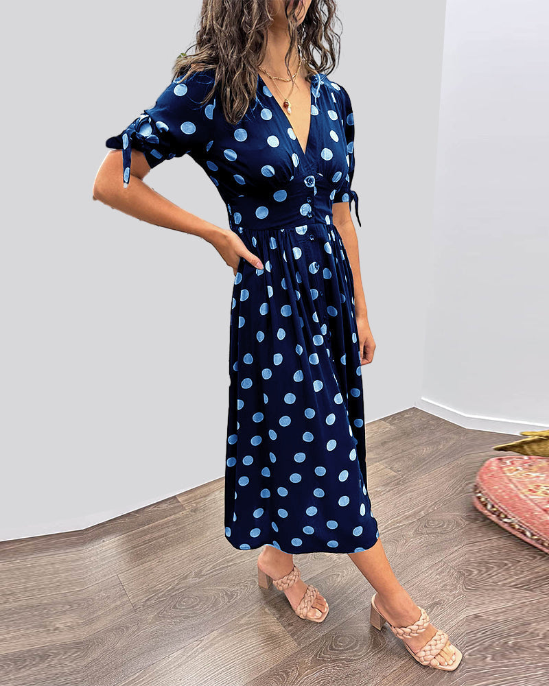 Monique™ | Robe Élégante à Pois