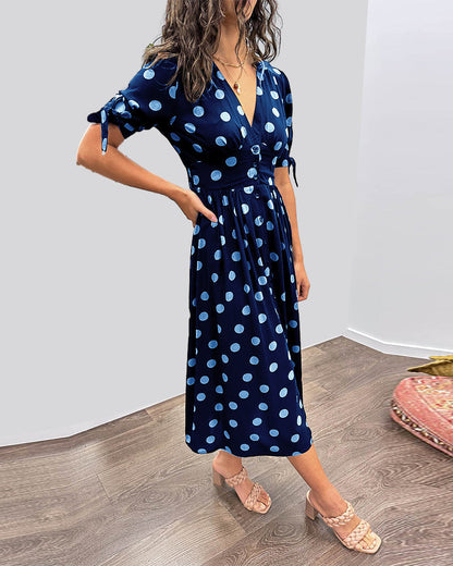 Monique™ | Robe Élégante à Pois