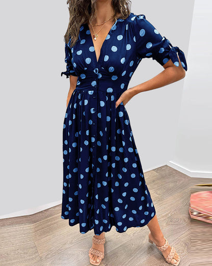 Monique™ | Robe Élégante à Pois