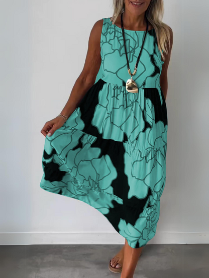 Édith™ | Robe Élégante avec Imprimé Floral