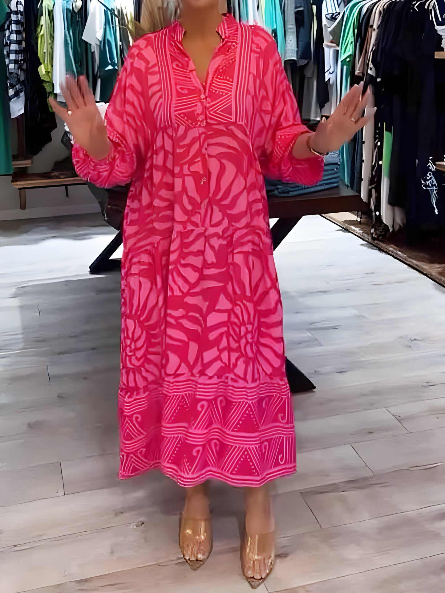 Ivana™ | Robe V-Cou Imprimée