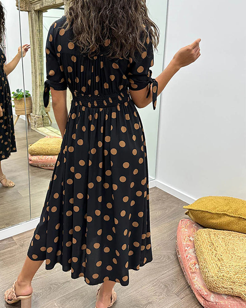 Monique™ | Robe Élégante à Pois