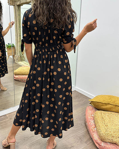 Monique™ | Robe Élégante à Pois