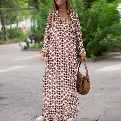 Elena™ | Robe Maxi Élégante à Col V