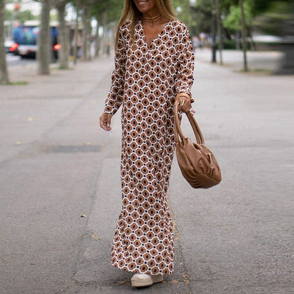 Elena™ | Robe Maxi Élégante à Col V