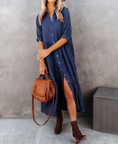 Lise™ | Robe Chemise Volants Luxueuse