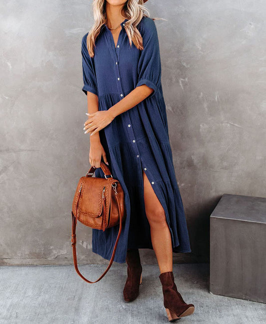 Lise™ | Robe Chemise Volants Luxueuse
