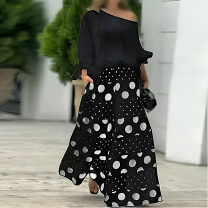 Liora™ | Ensemble Élégant à Pois