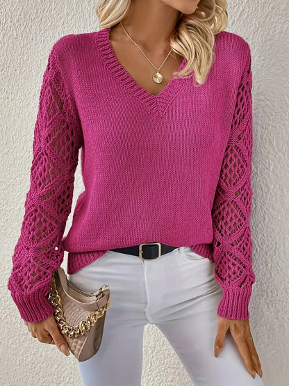 SOLÈNE™ | Pull décontracté à col en V