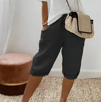 Hedwig™ | Pantalon Court en Lin pour Femmes