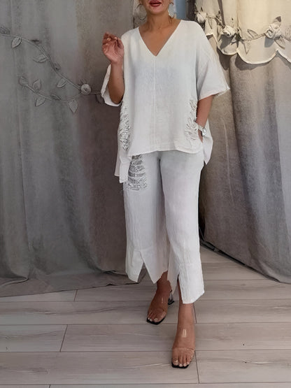 Claire™ | Ensemble d'été en deux pièces avec Détails
