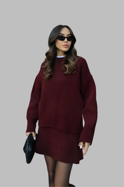 Chantal™ | Ensemble polyvalent Pull et Jupe