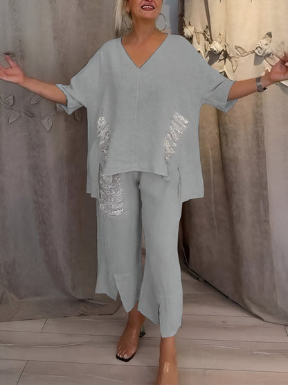 Claire™ | Ensemble d'été en deux pièces avec Détails