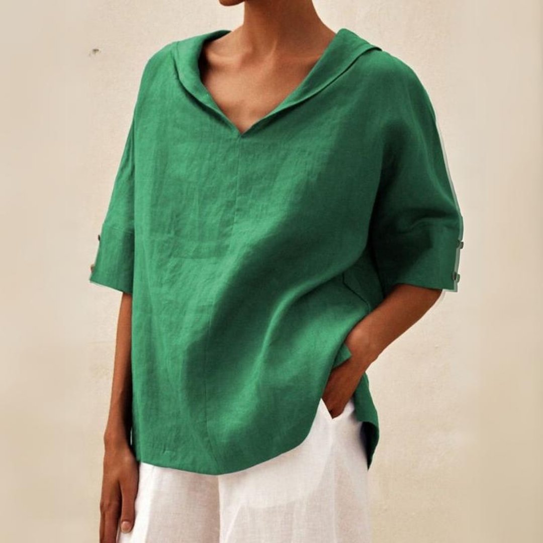 Julie™ | Chemise ample à col en V