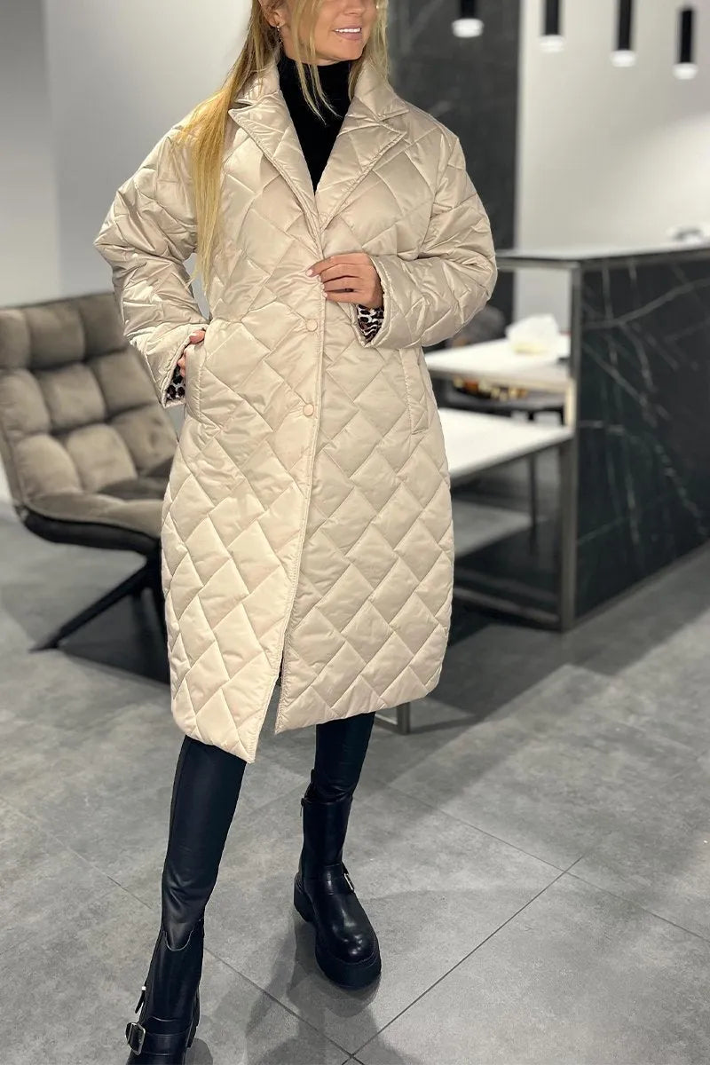 Valérie™ | Veste Matelassée Réversible avec Doublure Imprimée Léopard