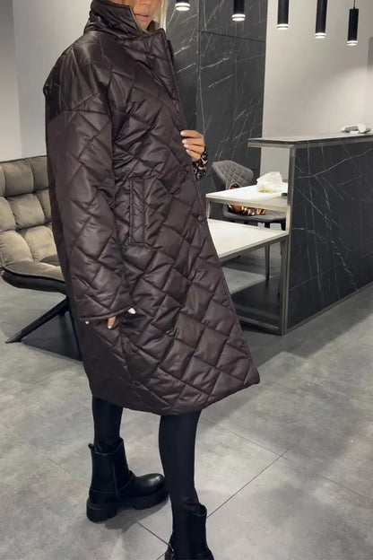 Valérie™ | Veste Matelassée Réversible avec Doublure Imprimée Léopard