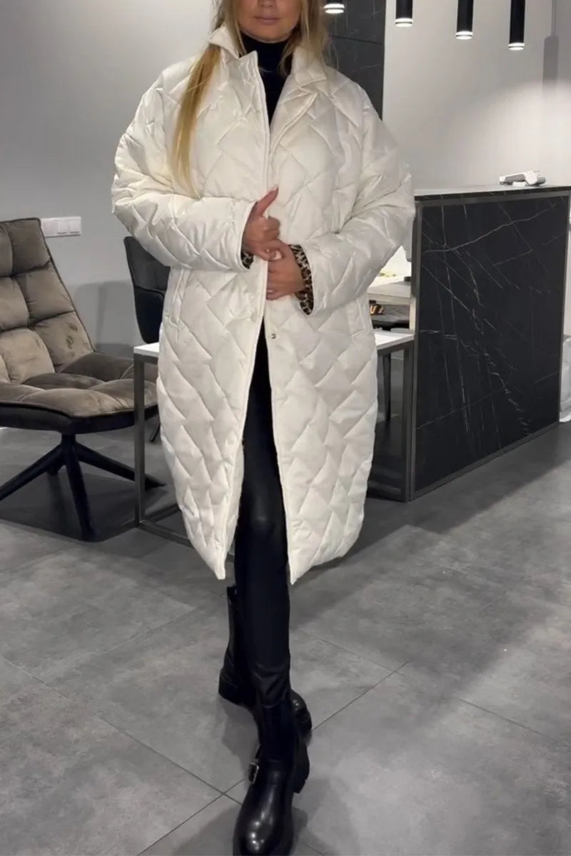 Valérie™ | Veste Matelassée Réversible avec Doublure Imprimée Léopard