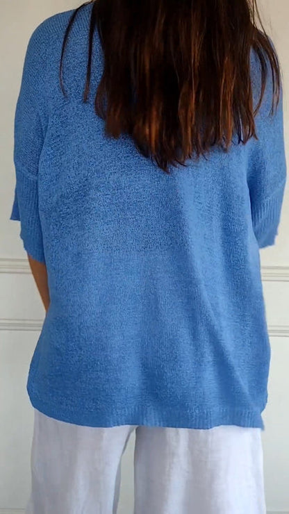 Anaé™ | Haut Tricot Aérien avec Col en V