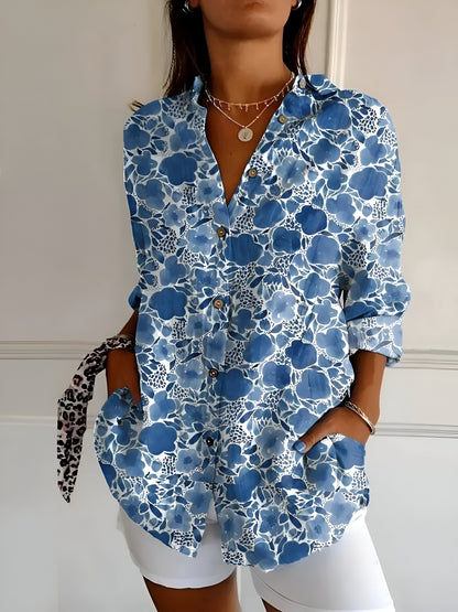 Malou™ | Blouse à fleurs avec Boutons